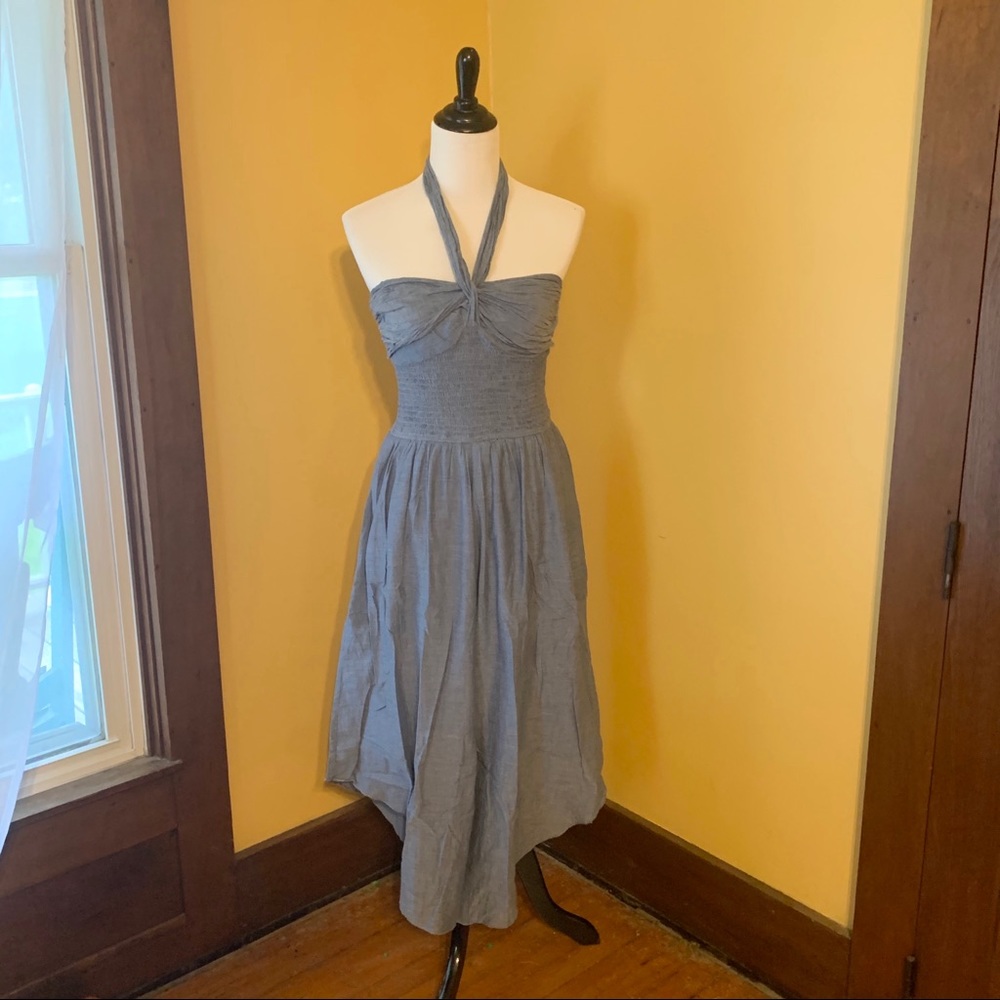 Chambray Smocked Multi-Look Jumper